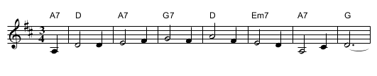 Love of My Early Days - staff notation
