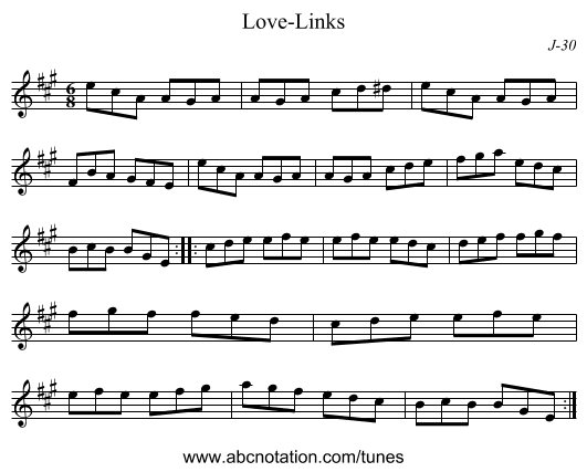 Love-Links - staff notation