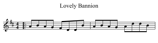 Lovely Bannion - staff notation