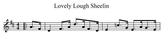 Lovely Lough Sheelin - staff notation