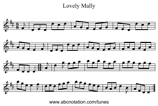 Lovely Mally - staff notation