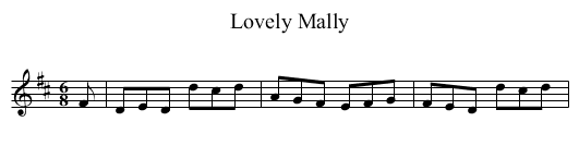 Lovely Mally - staff notation