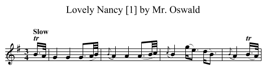 Lovely Nancy [1] by Mr. Oswald - staff notation