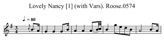 Lovely Nancy [1] (with Vars). Roose.0574 - staff notation