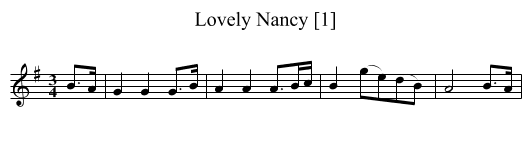 Lovely Nancy [1] - staff notation