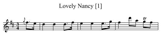 Lovely Nancy [1] - staff notation