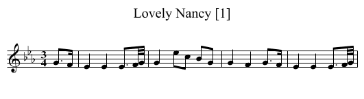 Lovely Nancy [1] - staff notation