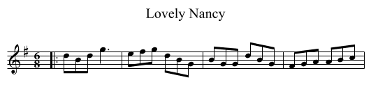 Lovely Nancy - staff notation
