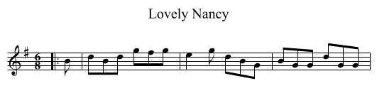 Lovely Nancy - staff notation