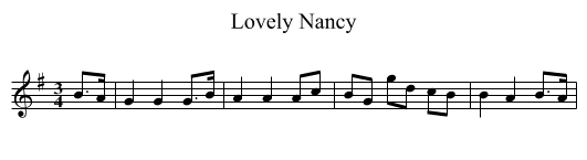 Lovely Nancy - staff notation