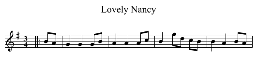 Lovely Nancy - staff notation