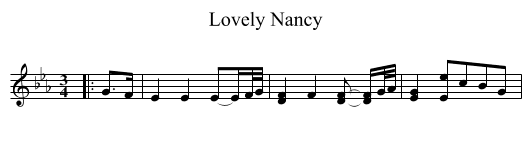 Lovely Nancy - staff notation