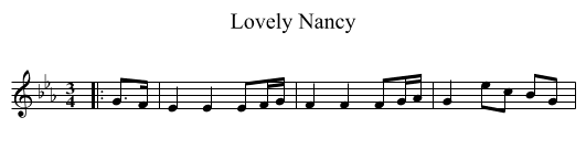 Lovely Nancy - staff notation