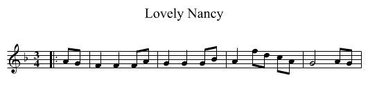 Lovely Nancy - staff notation