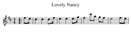 Lovely Nancy - staff notation