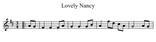 Lovely Nancy - staff notation