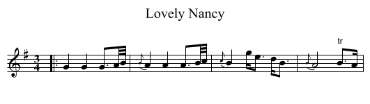 Lovely Nancy - staff notation