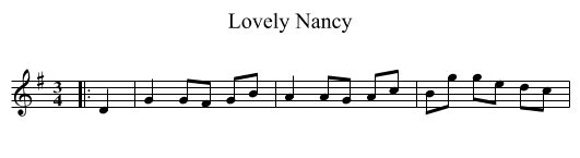 Lovely Nancy - staff notation