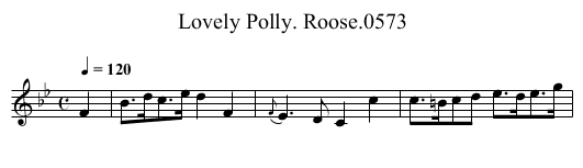 Lovely Polly. Roose.0573 - staff notation