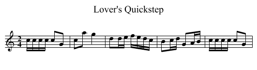 Lover's Quickstep - staff notation