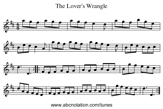 Lover's Wrangle, The - staff notation