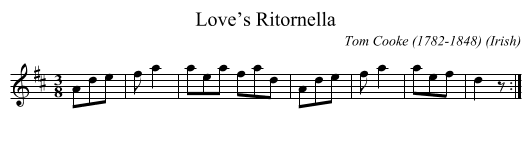 Love’s Ritornella - staff notation