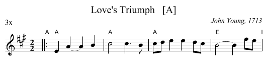 Love's Triumph   [A] - staff notation