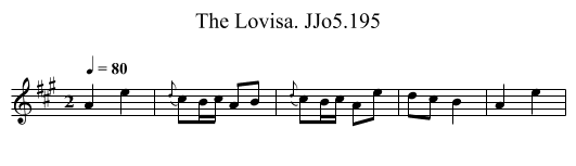 Lovisa. JJo5.195, The - staff notation