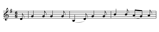 Low Down in the Broom - staff notation