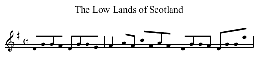 Low Lands of Scotland, The - staff notation