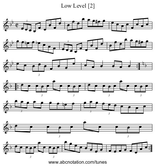 Low Level [2] - staff notation