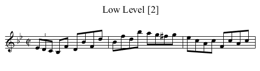 Low Level [2] - staff notation