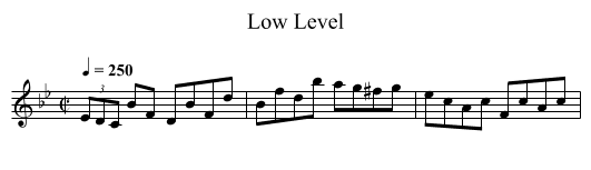Low Level - staff notation