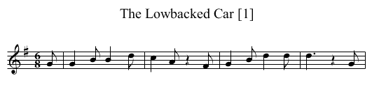 Lowbacked Car [1], The - staff notation