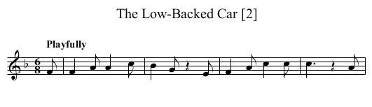 Low-Backed Car [2], The - staff notation