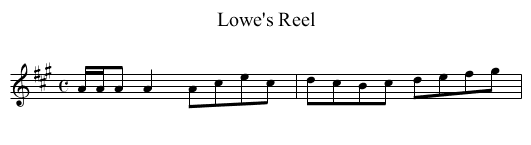Lowe's Reel - staff notation