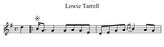Lowie Tarrell - staff notation
