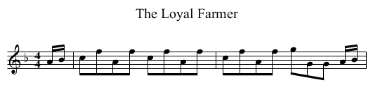 Loyal Farmer, The - staff notation