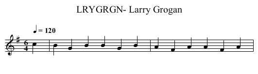 LRYGRGN- Larry Grogan - staff notation