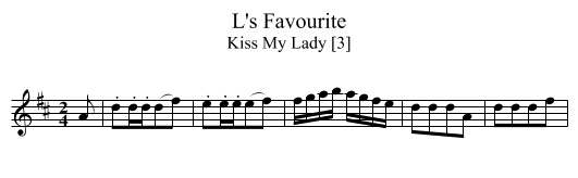 L's Favourite - staff notation