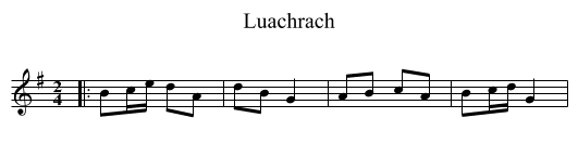 Luachrach - staff notation