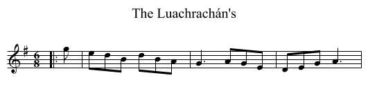 Luachrachán's, The  - staff notation