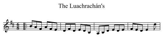 Luachrachán's, The  - staff notation