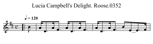 Lucia Campbell's Delight. Roose.0352 - staff notation