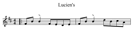 Lucien's - staff notation