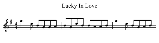 Lucky In Love - staff notation