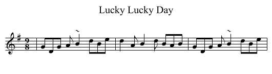 Lucky Lucky Day - staff notation