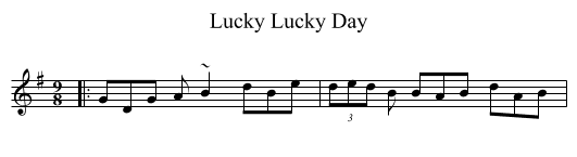 Lucky Lucky Day - staff notation