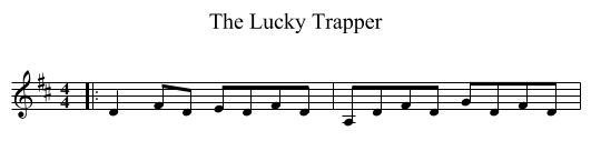 Lucky Trapper, The  - staff notation