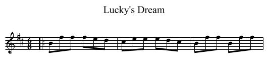 Lucky's Dream - staff notation